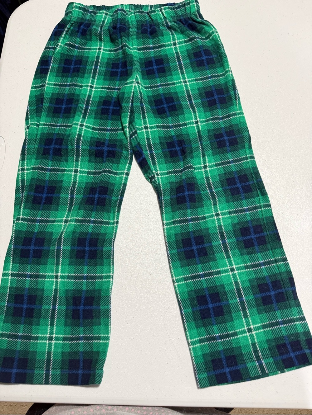 Old Navy Green and Navy Plaid Kids Pajama Pants